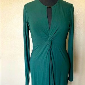 bebe Green Long Sleeve Dress